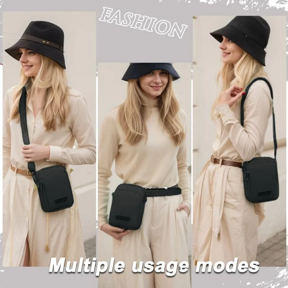 Mini Crossbody Bag for Women Water-Resistant Travel Pouch with Adjustable Strap